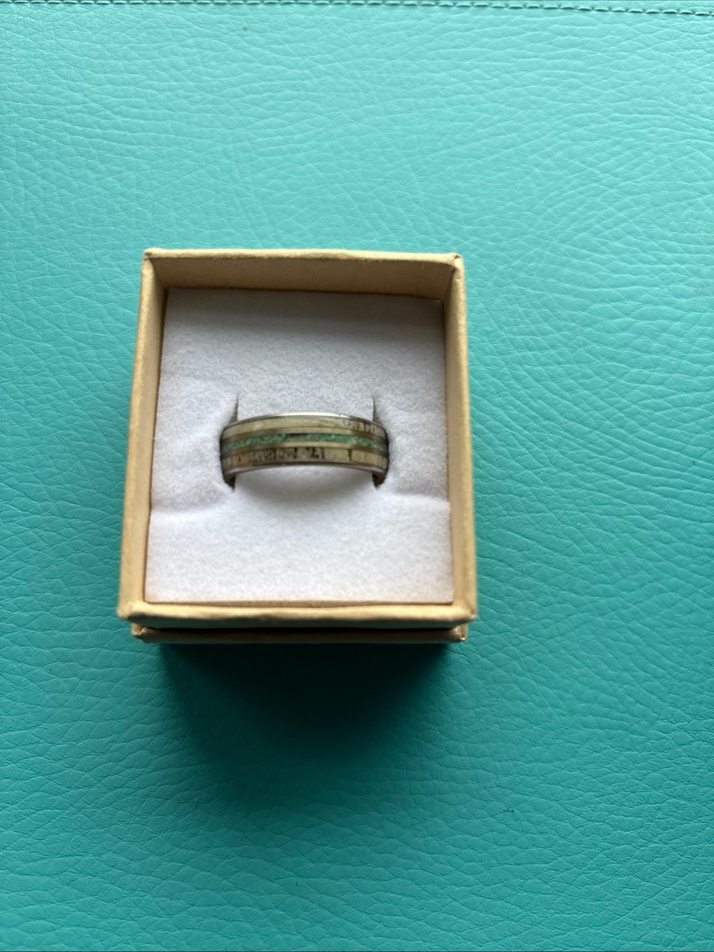 Turquoise and Silver Inlay Ring